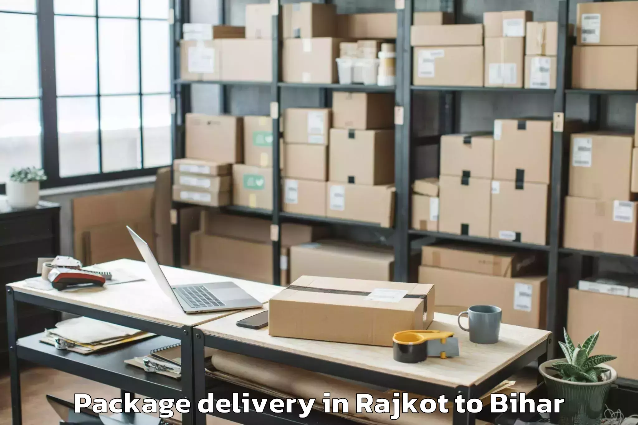 Easy Rajkot to Majhaulia Package Delivery Booking